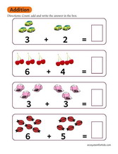 Addition 1 to 10 worksheet